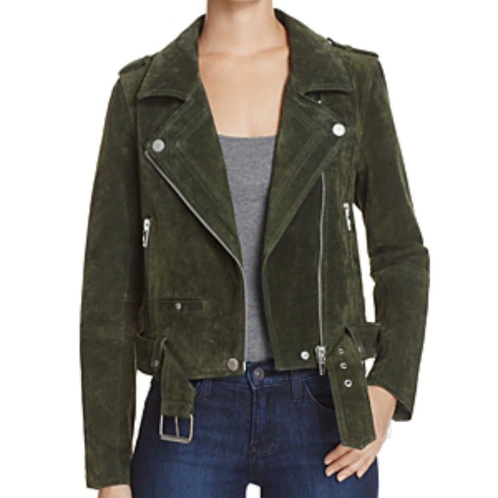 BLANK NYC Suede Moto Jacket - "Bank Roll" XS